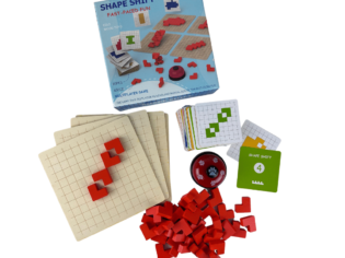 Wooden pixel puzzle board shapes multiplayer board game - Early Education Toy