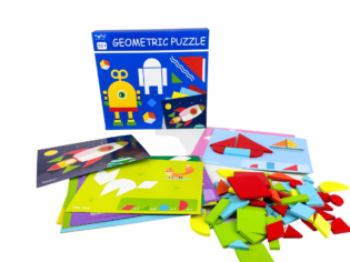 Children's wooden geometric tangram puzzle for boys and girls- Early Education Toy
