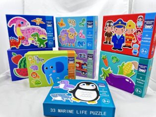 Toddler cartoon, animal and fruit cognition puzzle for boys and girls - Early Education Toy