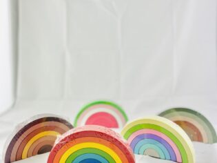Montessori Wooden Rainbow stacker (5 colour schemes)
