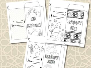 Digital Download Colour In Eidi Envelope, Eid card, Eidi card, Money Envelope, Eid Mubarak
